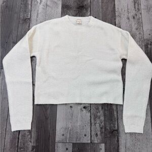 Crewcuts Girls Cable Knit Cream Ivory Sweater XL 12-14 Cream Cozy Winter